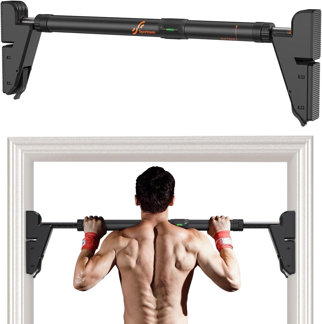 Sportneer Pull Up Bar for Doorway, No-Drill, 30-37.4 in, 440 lb