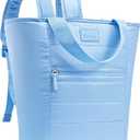 Fit & Fresh Mari Cooler Backpack for Women, Insulated Leakproof Soft Cooler Bag (12 Can), Lunch Tote, Beach Cooler, Lightweight Travel Picnic Tote, Cornflower