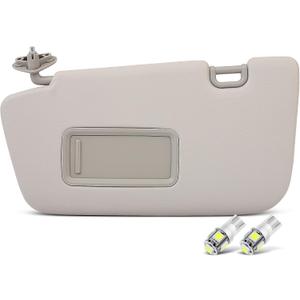 SCITOO Car Sun Visor Assbembly with Mirror Fit for 2008-2014 for Subaru for Impreza,2012-2014 for Subaru for WRX,2013-2014 for Subaru for WRX STI Gray Without Sunroof(Left Driver Side)