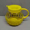 Ecolution Patented Micro-Pop Microwave Popcorn Popper with Temperature Safe Glass, 3-in-1 Lid Measures Kernels and Melts Butter, Made Without BPA, Dishwasher Safe, 3-Quart, Yellow