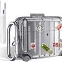 Filoto Compatible with AirPods Pro 3 Case, Cute Fashion Suitcase Design for AirPods Pro 3rd Generation Case Cover, Shockproof Protective Hard Case with Keychain/Cleaner Kit (Silver)