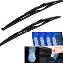 2Pcs 36" Heavy Duty Windshield Saddle Mount RV Wiper Blade Replacement for Motorhome Recreational Vehicle RV Bus with 20 Pieces Car Concentrated Washer Tablets and 2pcs Rubber Refills 26.5mm