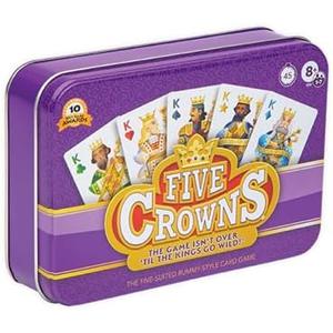 Five Crowns Collectible Tin – Card Game for Kids and Adults, Family Game Night, The Game isn’t Over Until the Kings Go Wild, 5 Suited Rummy Style Card Game, 1-7 Players, Ages 8+