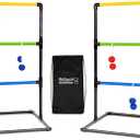 GoSports Ladder Toss Indoor & Outdoor Game Set with 6 Soft Rubber Bolo Balls and Travel Carrying Case - Choose Pro or Classic