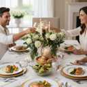 bUCLA 100PCS White Plastic Plates-10.25inch Disposable Dinner Plates-Premium Party&Wedding Plates