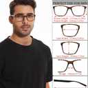 Blue Light Blocking Reading Glasses for Men 4-Pack Stylish Computer Readers with Spring Hinges,Anti Glare/Eye Strain Filter UV Ray Lightweight Reader Eyeglasses,+1.25 Magnification Strength