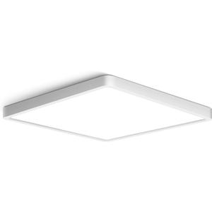 12 Inch Square LED Ceiling Light, 3200LM 24W 5000K DayLight Super Bright Ceiling Lights, White Flush Mount LED Lamp, Recessed Lighting fixtures for Kitchen Bathroom Bedroom Hallway Office Garage