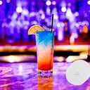 LED Coaster, 25 Pack LED Cup Holder Lights, Liquor Bottle Light Stickers Coasters, Flash Light Up Bar Coaster for Club, Bar, Party, Wedding Decor