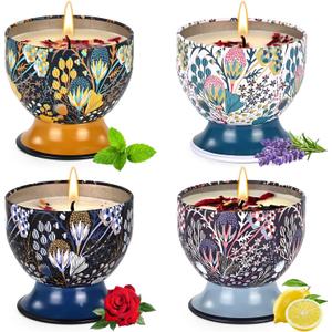 Scented Candles Gift Set of 4, Aromatherapy Candle, Aromatherapy Non Toxic Candle