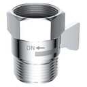 Hibbent All Metal 1 Pack Shower Head Flow Control Valve, G1/2 Brass Shut-off Valve with Metal Handle Lever, Shut OFF Water Flow Control Regulator for Handheld Shower, or Bidet Sprayer, Chrome