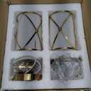 Brushed Gold Pendant Lights Kitchen Island, 2 Pack Brass Glass Pendant Light Fixture Farmhouse Cage Hanging Lighting with Rod for Kitchen Island Sink Bathroom, CH9176BG-2PKG