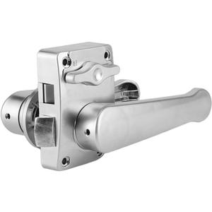 Qiilu RV Door, RV Door Locks for Travel, Locking Door Levers Toilet Bathroom Bedroom Handle Knob Polished Chrome for RV Yacht