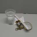 Gold Stainless Steel Toilet Brush with Crystal Toilet Brush Holder Set  Wall Mounted Holder, Replaceable Head, Decorative Space-Saving Design Bathroom Toilet Accessory Elegant Toilet Bowl Cleaner Set