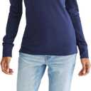 Aeropostale Women's Aero Uniform Polo Long Sleeve (Large, Heritage Navy)