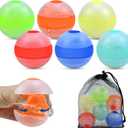 Reusable Water Balloons for Kids, Outdoor Summer Pool Beach Water Toys, Refillable Quick Fill Water Balloons for Boys and Girls Ages 3+ (5Pcs)