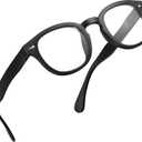 grinderPUNCH Classic Reading Glasses for Women and Men Stylish Lightweight Readers Round Readers for Women and Men (Black)