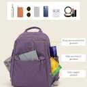 Mini Backpack for Women Nylon Small Backpack Purse Crossbody Sling Bag Convertible Backpack Casual Shopping Daypack (Purple)