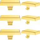Christmas 6 Pcs Gold Stocking Holders Mantel Hook Hangers Fireplace Hooks Hanger Grip Bases for Christmas Party Decorations Xmas Dcor (Golden)