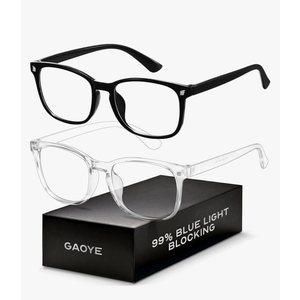 Blue Light Blocking Glasses - Fashion Square Eyeglasses, Anti UV Ray Computer Gaming Glasses Blue Blockers for Women/Men