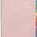 2026-2027 Appointment Book/Planner - Weekly Appointment Book 2026-2027, July 2026 - June 2027, 8.26"x 11.4", Daily/Hourly Planner with Tabs, 15 Minutes, Wirebound - Pink