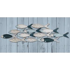 SAILINGSTORY Wooden Fish Wall Decor Coastal Beach Decoration for Home Lake House Decor Extra Large