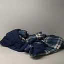 Nautica - King Size Comforter Set, Reversible Bedding with Matching Shams, Stylish Plaid Home Decor (Crossview Navy, King)