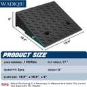 Rubber Curb Ramp,2 Pack,6" Rise Height,11023Ibs, Capacity Driveway Ramps,18.9" L x 18.9" W,Capacity Threshold Ramps,Suitable for Cars, wheelchairs, Scooters, Lawn mowers