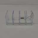 Lemical Clear Acrylic File Sorter 2 Pack Handbag Clutch Purse Organizer Acrylic Shelf Divider Drawer Organizers for Clothes Pouch Notebooks Stand Bookshelf Cooking Utensil (2Pack-4Sections) (Transparent)
