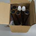 TONIAL Curtain Rod 32 to 58 Inch(2.6 to 4.8 ft), Splicing Adjustable 3/4 Single Rods for Windows 20 to 53 Inch(1.7 to 4.4 ft) Decorative Drapery Rod with Translucent Diamond Finial, Gold