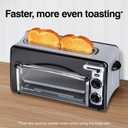 Hamilton Beach 2-in-1 Countertop Toaster Oven & Long Slot 2 Slice Toaster, Compact Retro Design,
