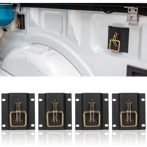 Truck Bed Tie Down Anchor for 2015-2023 Ford F150,F250,F350,Raptor, E-Track Tie-Down System Box Link Bracket Plates(4 Pack) (Without lock)