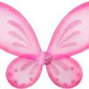 Fairy Wings for Adults, Women Girls Butterfly Fairy Wings Fairy Costumes Sparkle Fairy Princess Angel Wings Cosplay Christmas Halloween Dress Up Birthday Party Favor Gift for Girls Women Pink