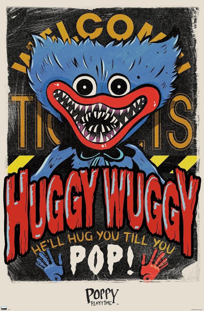 Poppy Playtime - Huggy Wuggy Wall Poster, 34L x 22.4W, Unframed Version