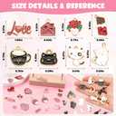 288Pcs Jewelry Making Charms, Assorted Bracelet Letter Charms with Gold Alphanumeric Valentines Day Floral Cat Pendant for DIY Necklace Bracelet