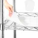 Frienda Set of 6 Wire Shelf Liner 18 x 48 Inch Heavy Duty Shelf Liners Packed Flat for Wire Shelving, Waterproof Non Adhesive Plastic Mat for Metal Rack Kitchen Shelves, Shoe Rack