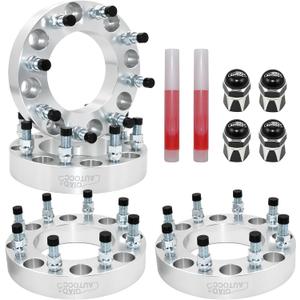 1.5" 8x180 Wheel Spacers Compatible with 2011+ Chevy Silverado GMC Sierra 2500 3500 Single Rear Wheel Vehicles, Forged Lug Centric Adapters 124.1mm Hub Bore with M14x1.5 Studs, 4Pcs