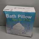 Extra Thick Large Bath Pillow with Neck,Back,Head Support for Bathtub, Spa, Soaking White(21''x17'')