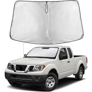 EcoNour Windshield Sunshade Compatible for Nissan Frontier 2006-2019 2020 2021, Sun Visor for Front Windshield & Window Sun Shade Cover, UV Heat Blocker & Protector, Car Accessories