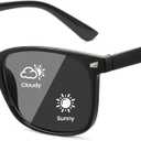 Cyxus Progressive Photochromic Reading Glasses for Men and Women, Blue Light Blocking Bifocal Readers with Square Frame