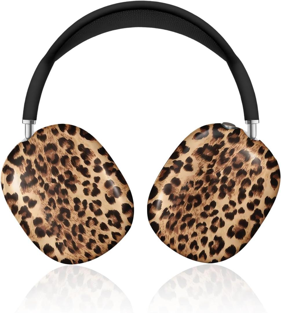 Joyleop for Airpods Max Case - Stylish Durable Hard for AirPods Max Covers, Cool Protective Headphones Case with Unique Design, Pretty Essential Accessories for Headphones, Leopard