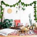 GuassLee Hawaiian Tropical Party Decoration String Lights-40 LED Monstera Leaf String Lights for Luau Aloha Jungle Themed Party Decorations Supplies (1 pc)