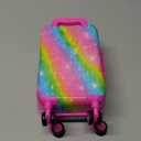 American 18 Inch Doll Clothes Accessories-18 inch Doll Suitcase-Glasses,Beret,Shoes,Handbag,Camera, Passport,Mobile Phone Travel Set Valentine's Gift Toys for 3-12 Girls