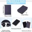 Craftdady 24pcs 3 x 2 x 1 Inch Small Gift Boxes Cardboard Jewelry Necklace Boxes Earring Pendants Boxes Black Rectangle Sponge Ring Boxes for Bracelet Jewelry Display