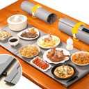 42"x16" Warming Mat for Food Extra Large, Extendable Food Warming Mat, Electric Warming Tray for Buffets Party with 7 Adjustable Temperature, 6 Timer, Silicone Food Warmer for Parties Home Countertop (Gray)