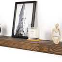 Walnut Floating Shelves 60 inch Long for Wall,Heavy Duty Rustic Wood Wall Mounted Shelves for Living Room Kitchen 8-inch deep Set of 1,with Sturdy Metal Hidden Bracket