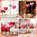 6 Pcs Valentine's Day Table Top Decor Tall Standing Fabric Heart Set Double Printed Conversation Hearts Tabletop Centerpiece Sign Valentine Hearts Decorations Tiered Tray for Home Office