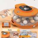 15 Egg Incubator with Side Water Refill, Auto Humidity Control, Automatic Egg Turner, Adjustable Temperature, Egg Candler, 2 Trays for Chicken, Duck, Quail & Goose Eggs