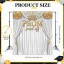 Tingjoo Prom Send Off 2026 Backdrop White and Gold Graduation Decorations 71 x 78.7 Inch Gold Crown Class of 2026 Congrats Grad Photo Background Banner for Graduations Party Favors