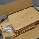 WILLOWDALE 10pcs Wood Cutting Boards for Kitchen, 15.5" Charcuterie Boards Wood Serving Board for Pizza, Cheese, Dessert, Wooden Cutting Board with Handle Bamboo Cutting Board Set for Fruit Vegetable