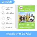 Glossy Photo Paper 8.5 x11,Inkjet Photo Printer Paper, instant DryPicture Paper for Dly chip Bag, Flyers,Cards, Calendars andBrochures(180gsm/48lb)